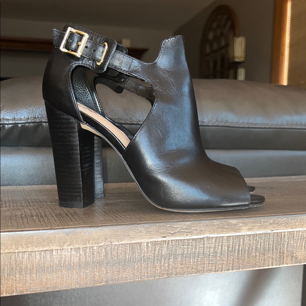 Vince Camuto Black Cutout Heeled Boots